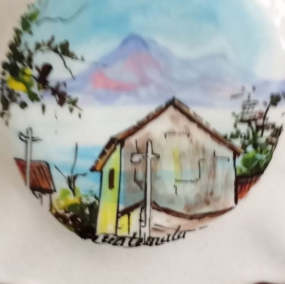 Vintage Plate Mini Hand Painted Decorative Scenic Signed by Artist Tourist Gift - Picture 4 of 11